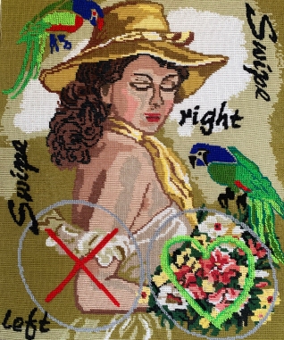 Niki McDonald, Swipe Right, Tapestry, 2020